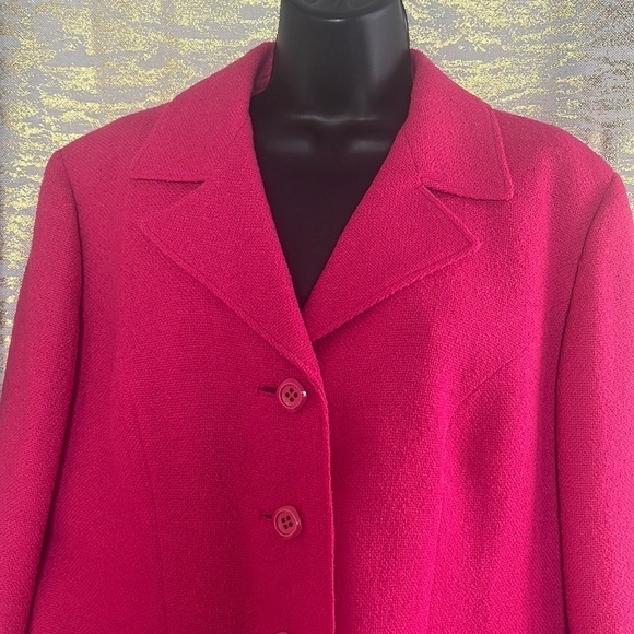 Vintage RARE Hot Pink Auckie Sanft Pure Virgin Wool Coat - Picture 3 of 16